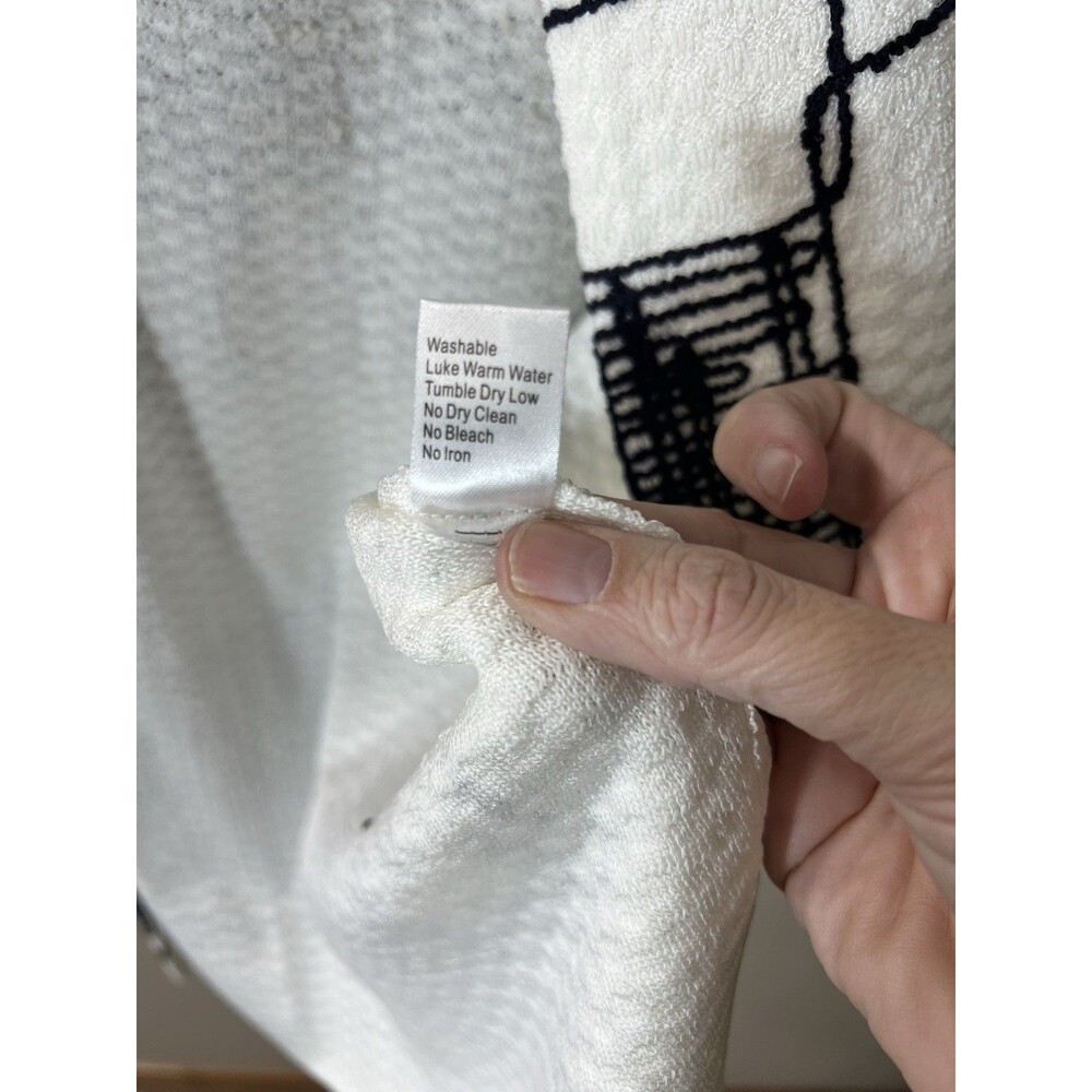 Ming Wang Knit Cardigan 3X White With Black Abstract Jacket NEW! - Picture 6 of 14